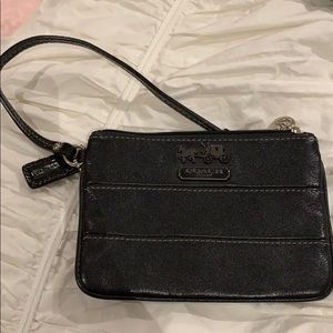 Coach black wristlet